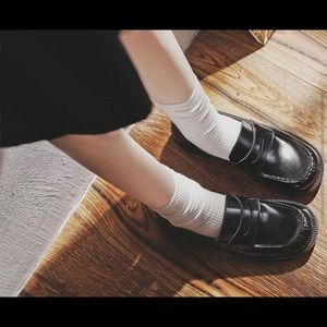 Japan Classic Flats Oxford Mary Janes Black Loafers Preppy Lolita Cosplay Shoes